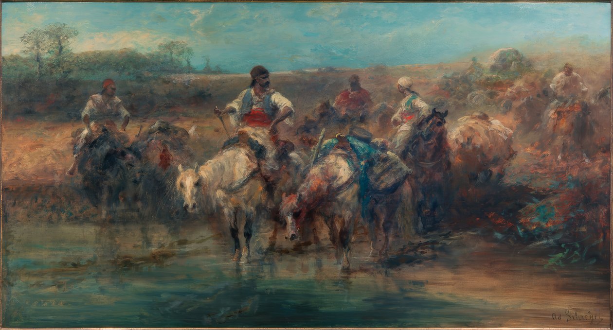 Beduini alla fonte da Adolf Schreyer