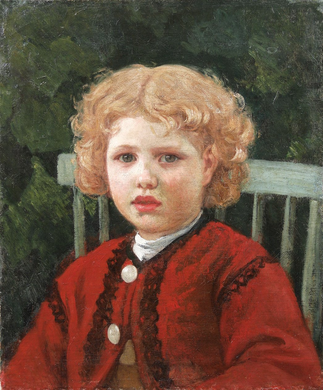 Ragazza dai capelli ricci da Adolf von Becker