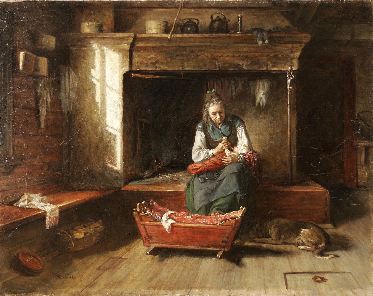 Il piccolo viene nutrito da Adolf von Becker