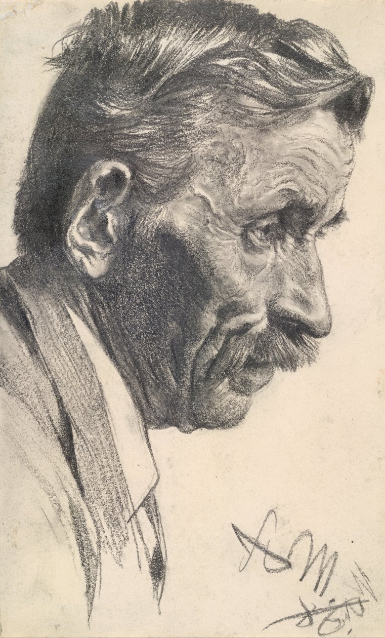 Testa di Uomo da Adolph Menzel