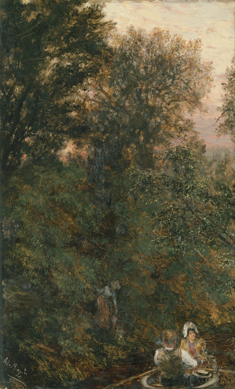 Gita in Barca, 1892 da Adolph Menzel