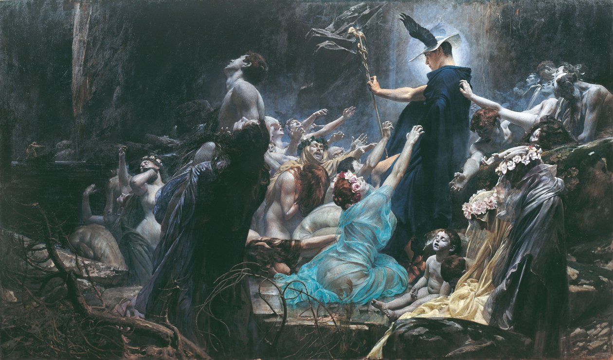 Le anime di Acheronte, 1898 da Adolf Hiremy Hirschl