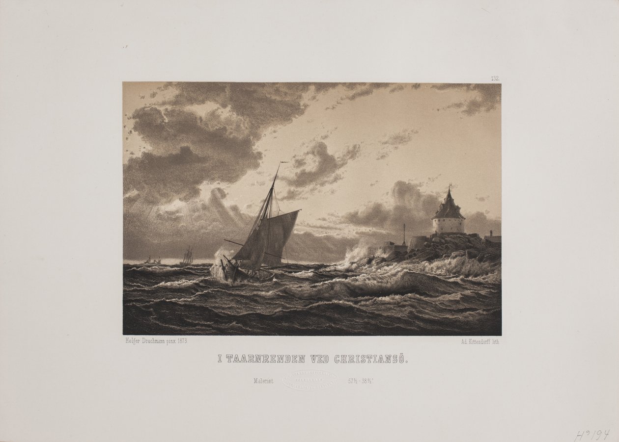 Nel canale della torre a Christiansø da Johan Adolph Kittendorff