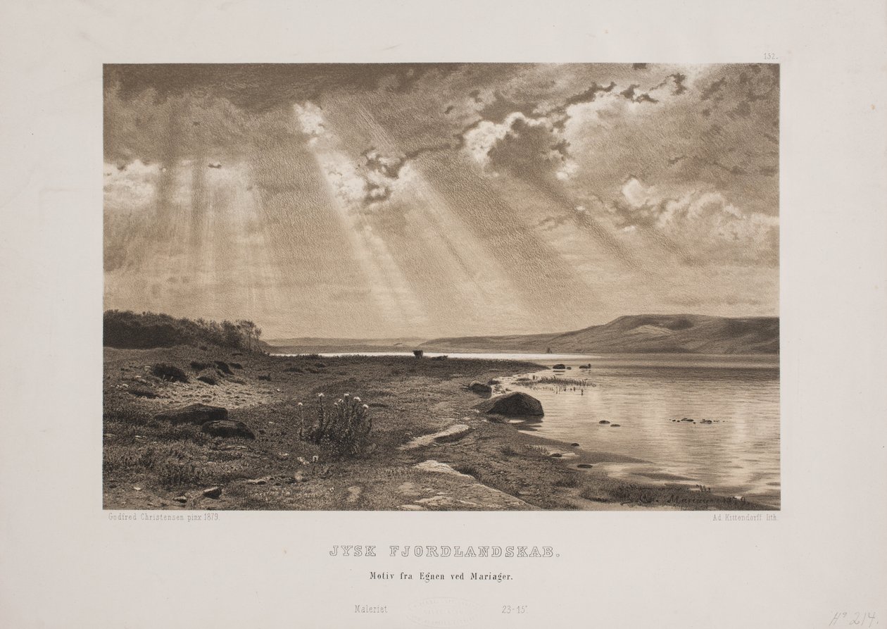 Paesaggio del fiordo dello Jutland da Johan Adolph Kittendorff