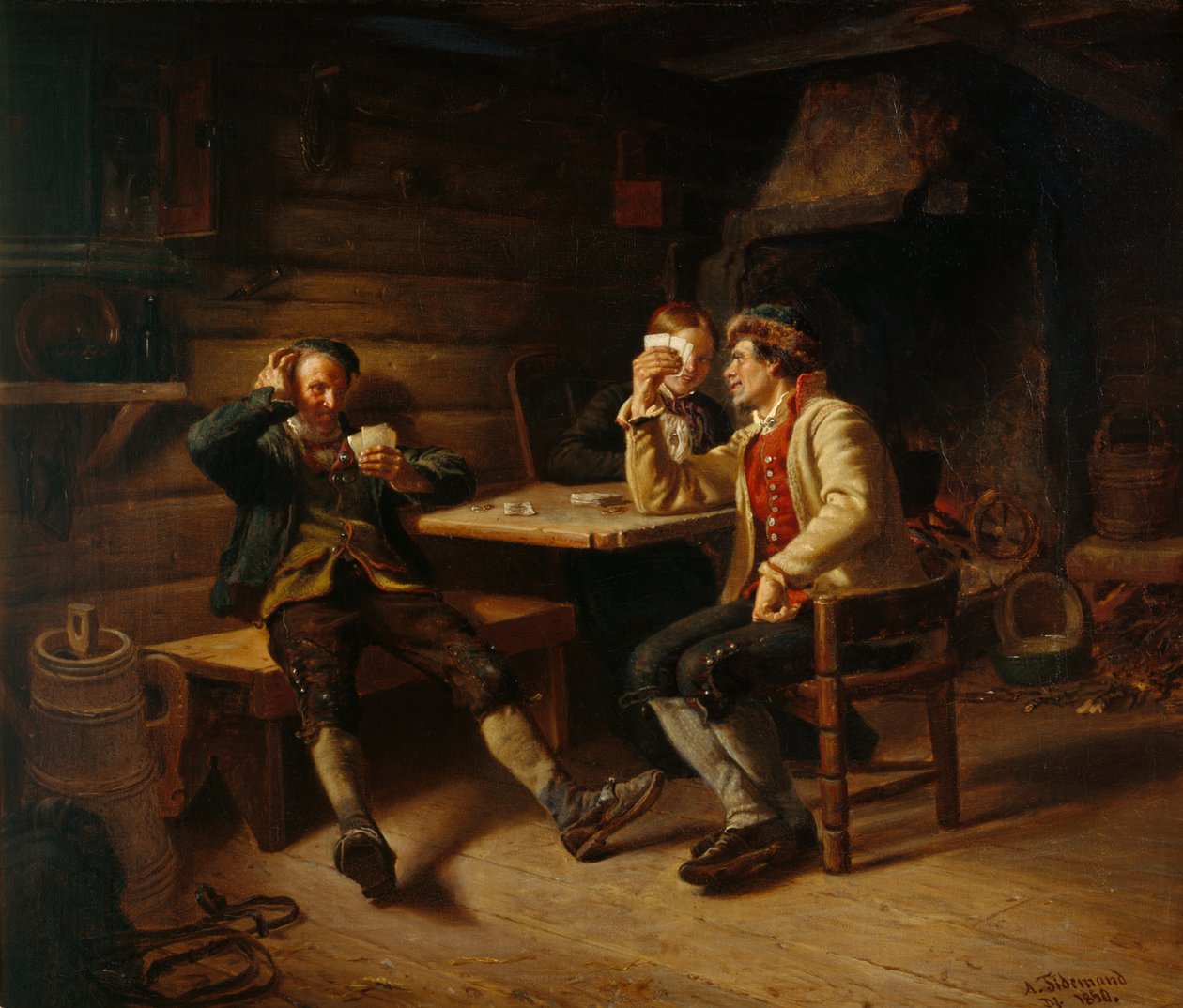 Giocatori di Carte da Adolph Tidemand