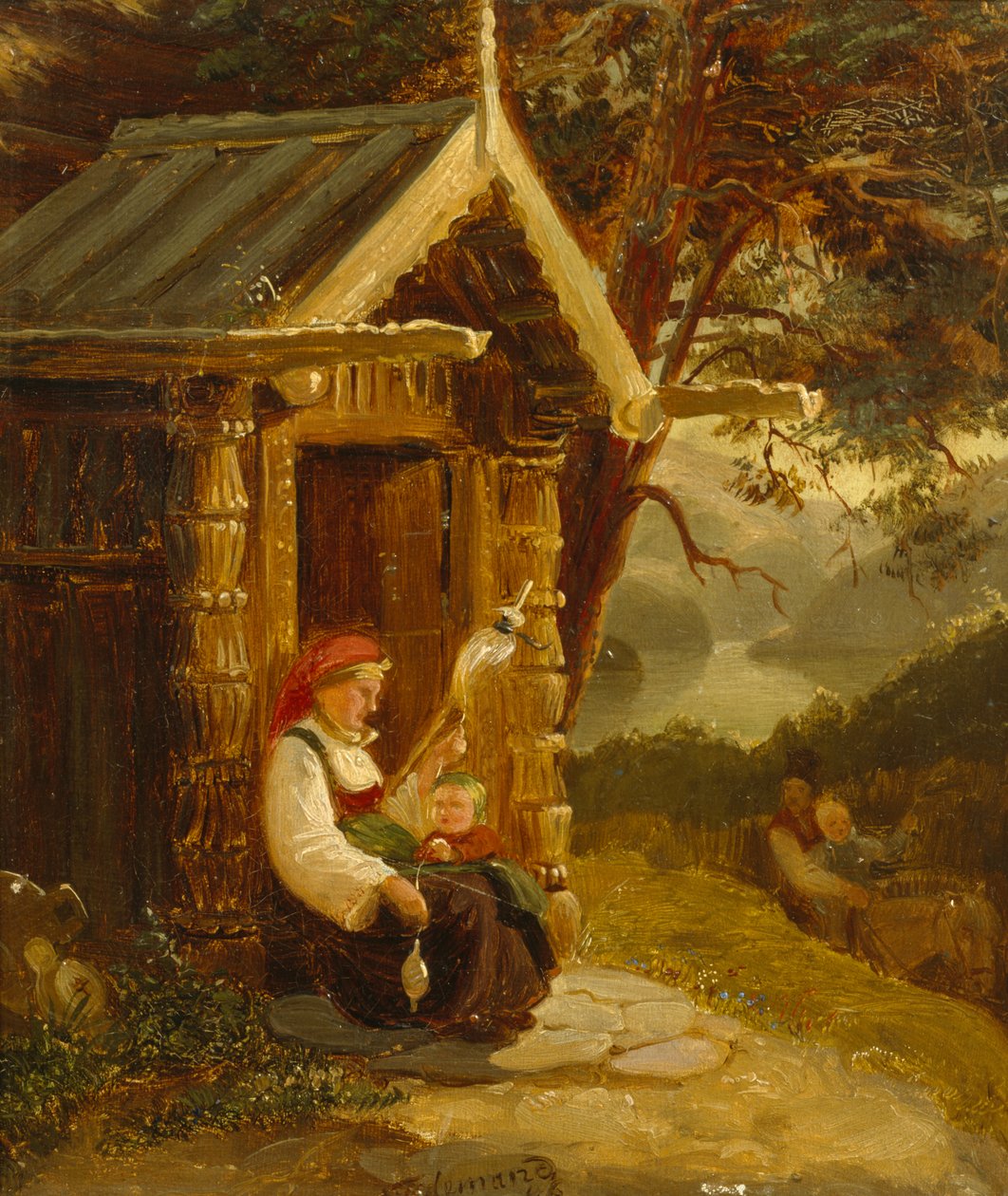 Serata al lago Tinn da Adolph Tidemand