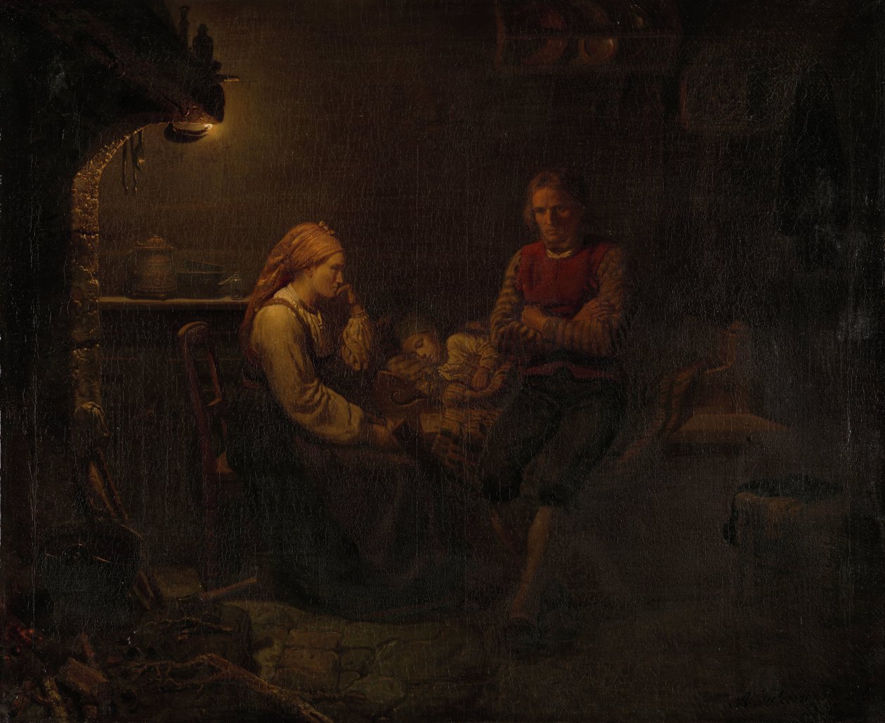 Il Bambino Malato da Adolph Tidemand