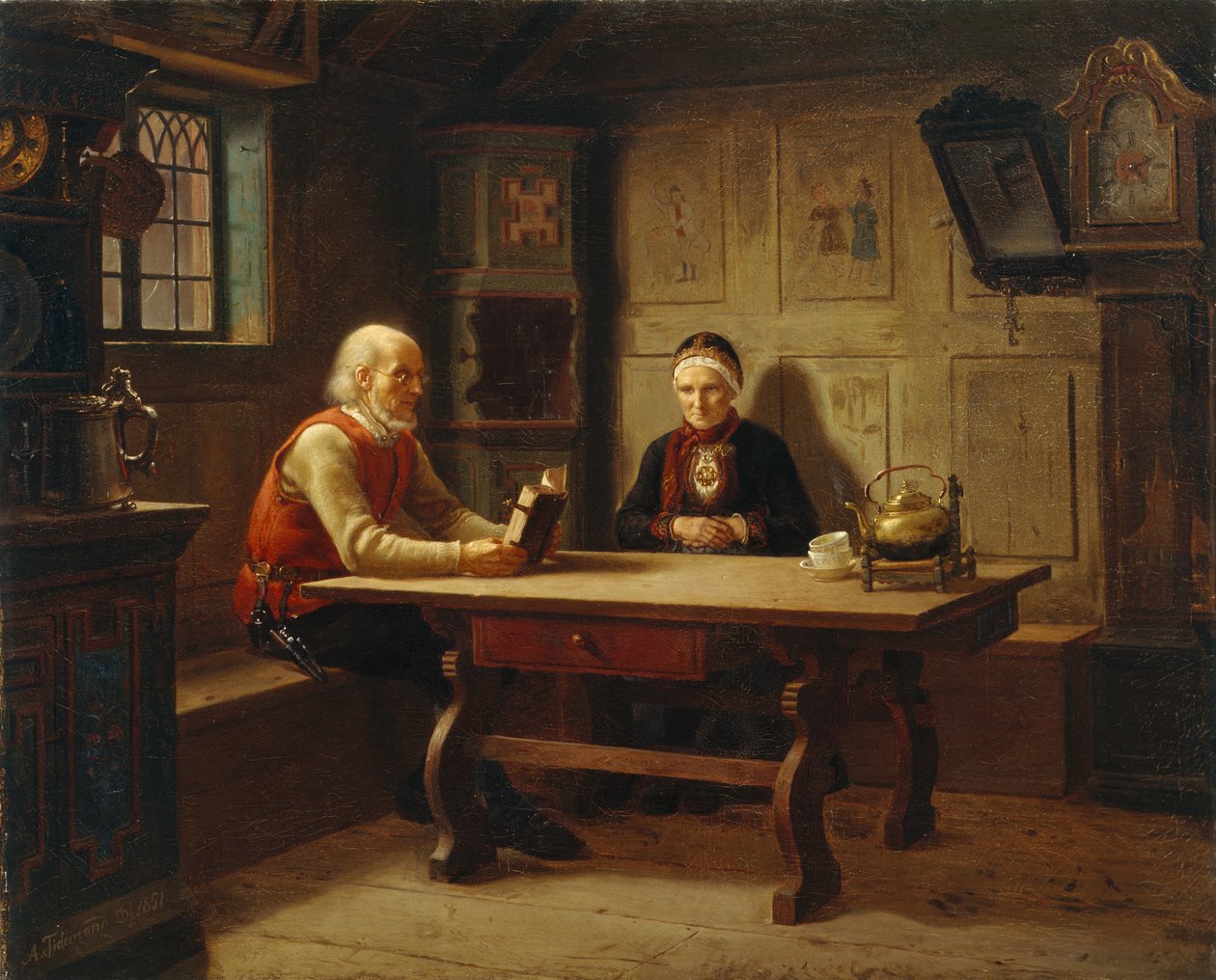 La vecchia solitaria (Houseprayers), Gulsvik da Adolph Tidemand