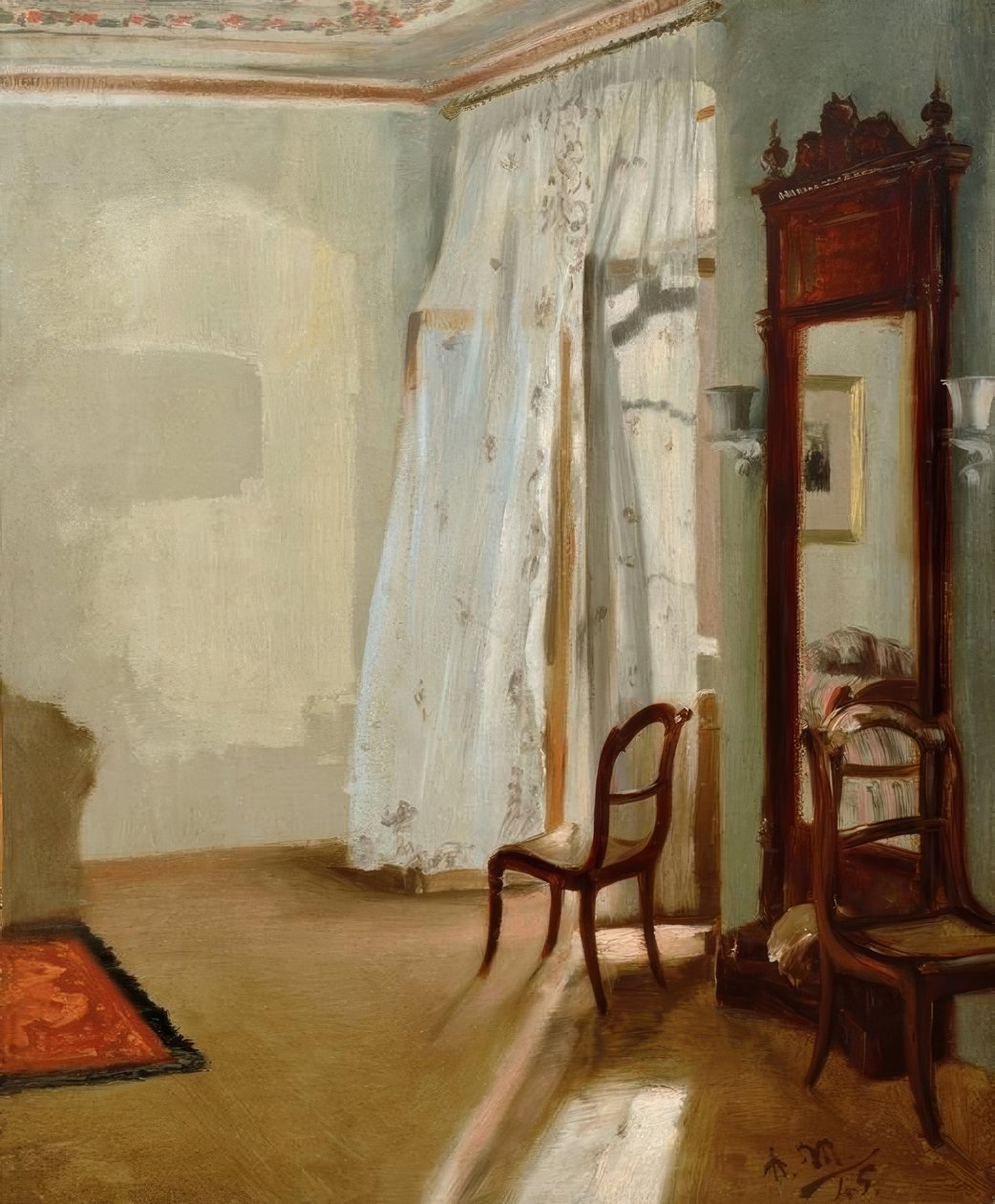 La stanza del balcone da Adolph Menzel