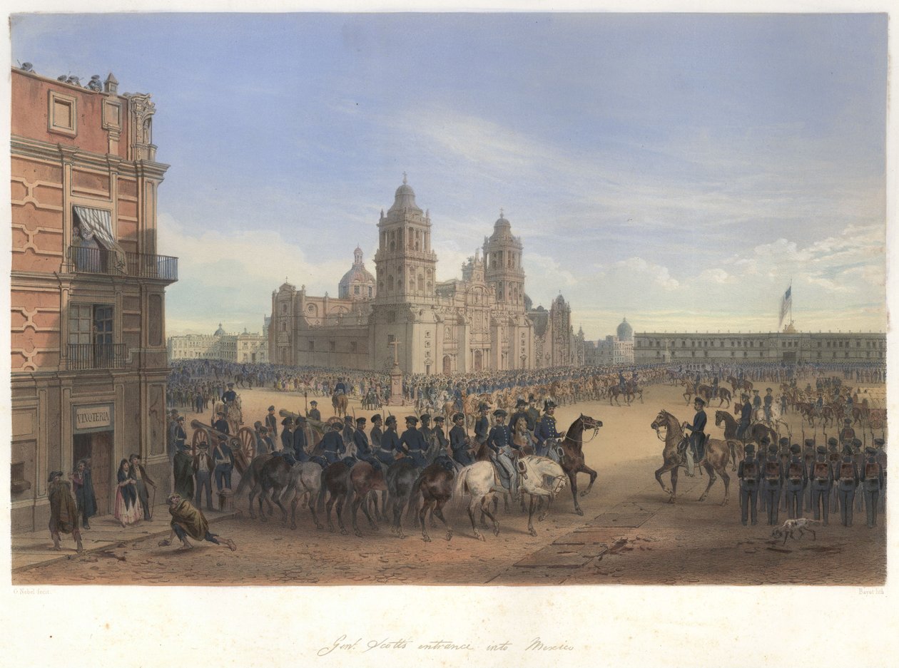 Ingresso del generale Scott a Città del Messico nella guerra messicano-americana da Adolphe Jean Baptiste