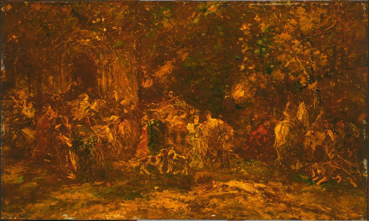 Culto nel Bosco da Adolphe Joseph Thomas Monticelli