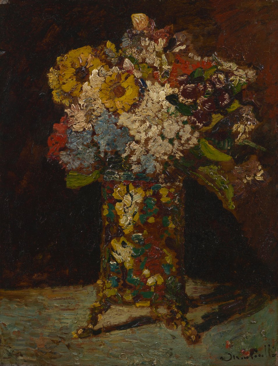 Vaso con fiori da Adolphe Joseph Thomas Monticelli