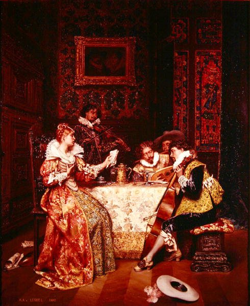 La festa della musica da Adolphe Alexandre Lesrel