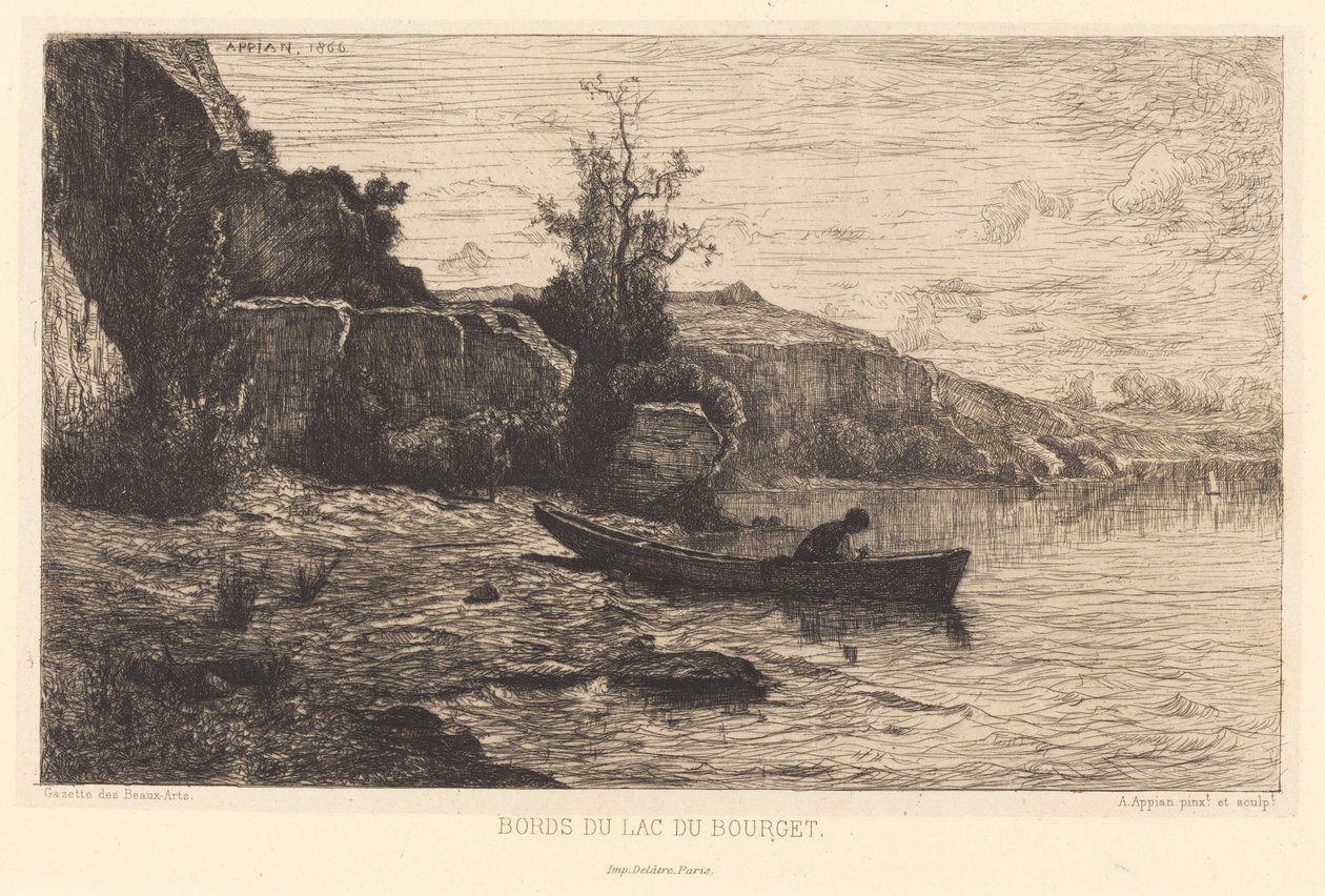 Bordi del lago del Bourget da Adolphe Appian