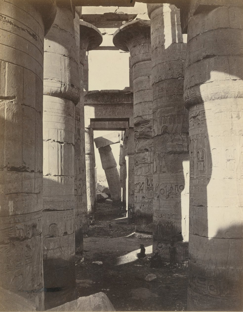 Alta-Egitto, Sala Ipostila a Karnak, ca. 1870 da Adolphe Braun