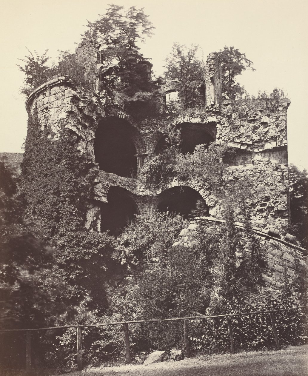 La Torre Esplosa, Castello di Heidelberg, c. 1865 da Adolphe Braun