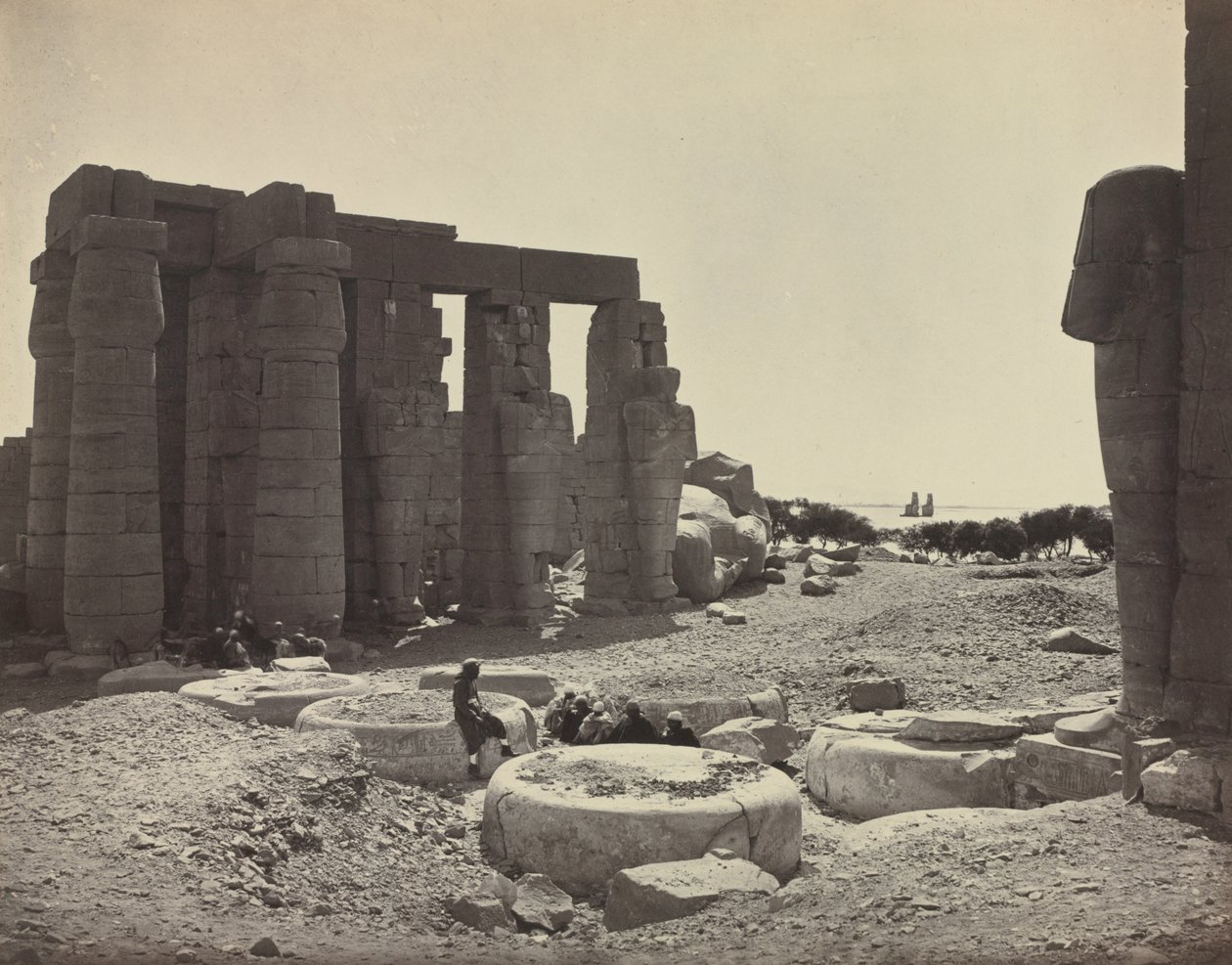 Il Ramesseum, Tebe da Adolphe Braun