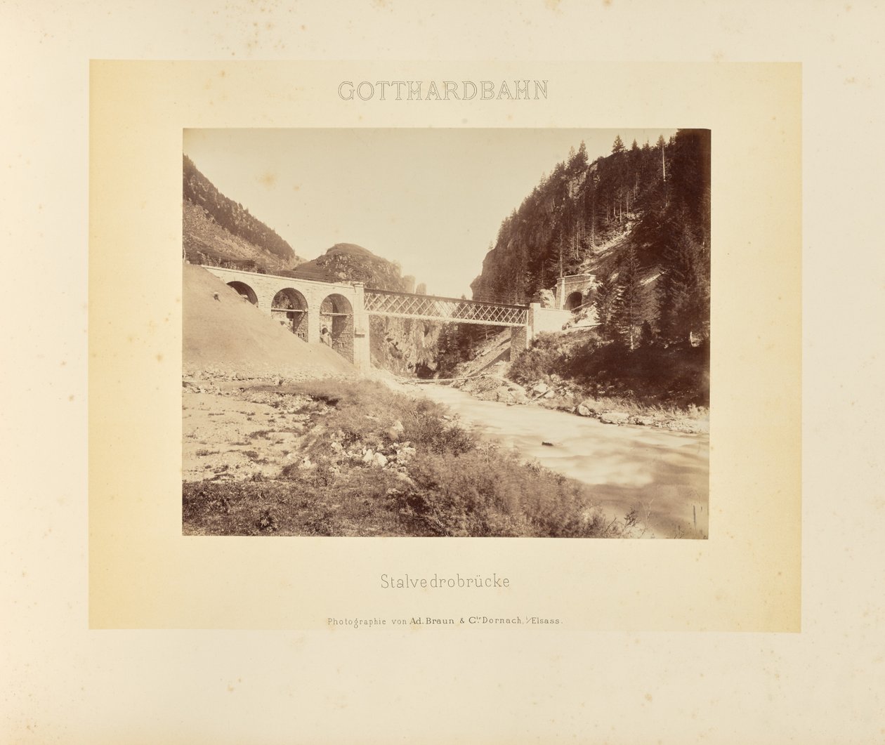 Ferrovia del Gottardo: ponte Stalvedro da Adolphe Braun and Cie