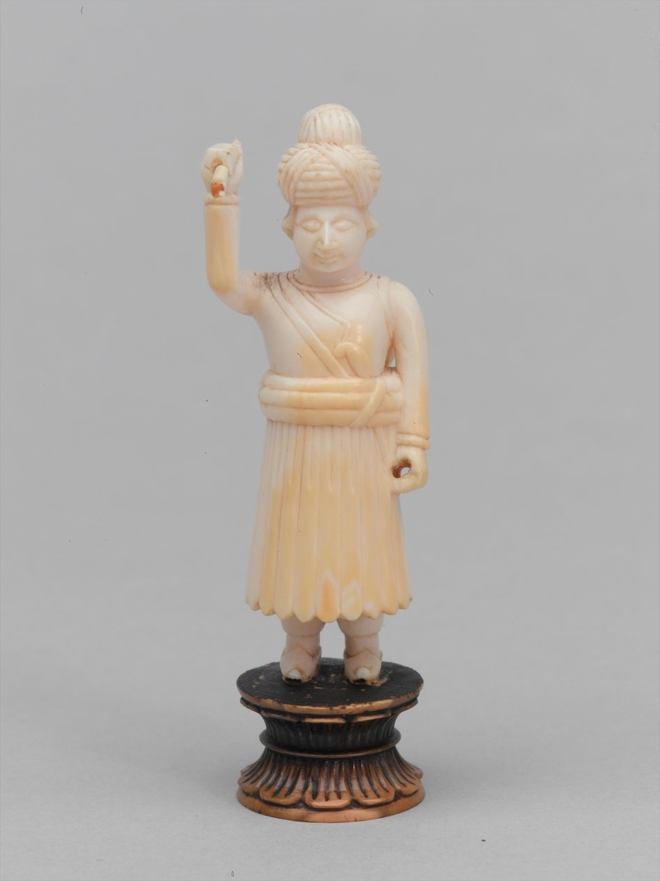 Pedone nero, pezzo degli scacchi, India da Adolphe Gusman