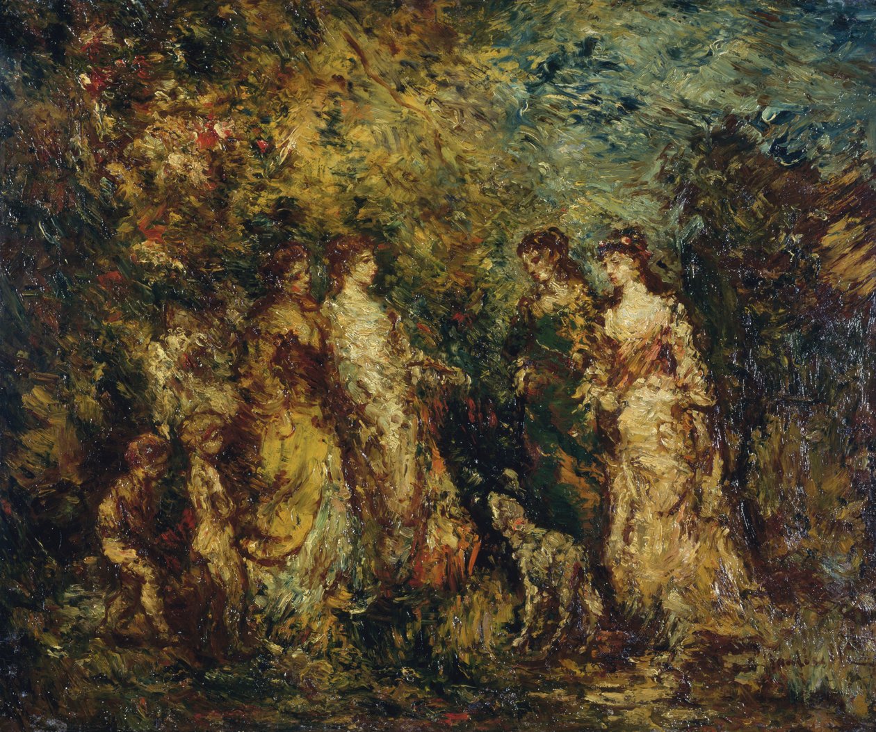 Gioco delle signore da Adolphe Joseph Thomas Monticelli