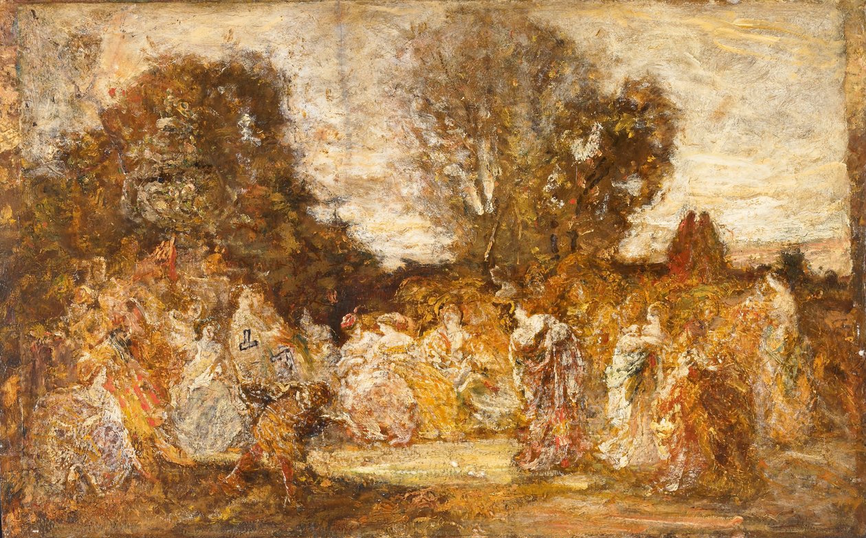 Signore in giardino da Adolphe Joseph Thomas Monticelli