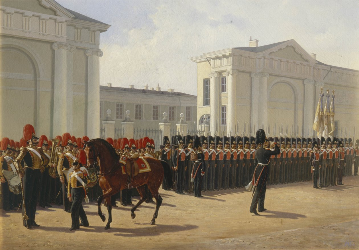 Il reggimento Leib Guard Izmailovo, 1846 da Adolphe Ladurner