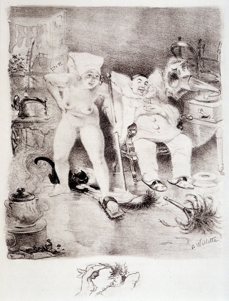 Pigrizia - disegno di Willette da Adolphe Leon Willette
