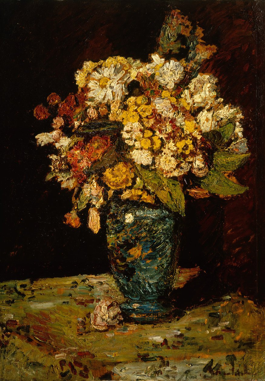Fiori in un vaso blu, 1879-1883 da Adolphe Joseph Thomas Monticelli