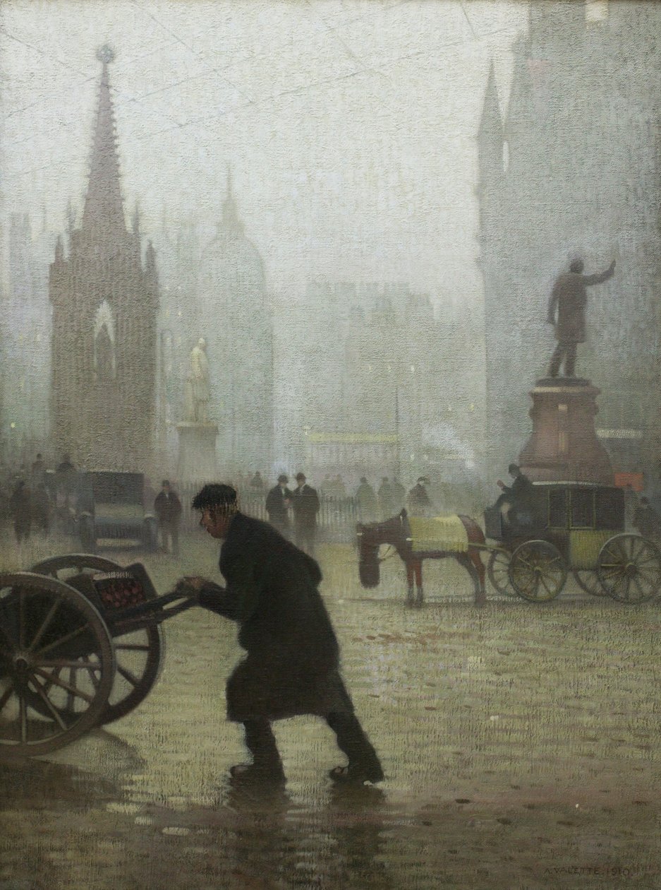 Albert Square, Manchester da Adolphe Valette