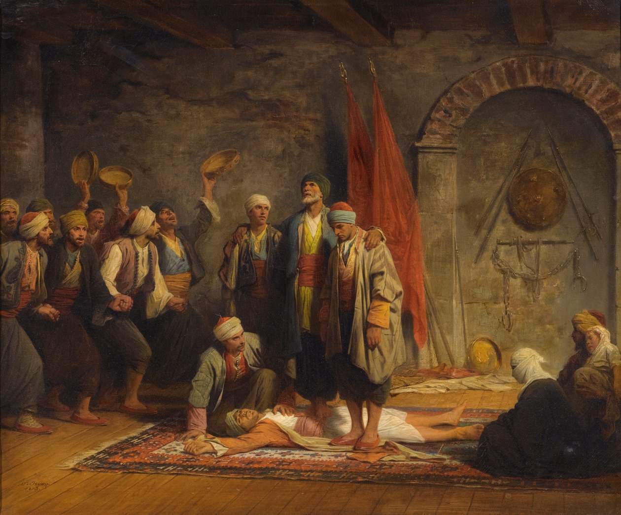 Cerimonia sufi Rifai da Adolphe Yvon