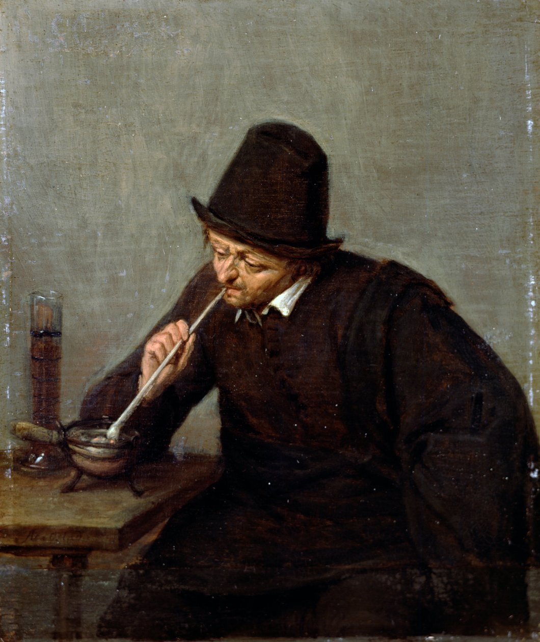 Un uomo che fuma da Adriaen Jansz. van Ostade