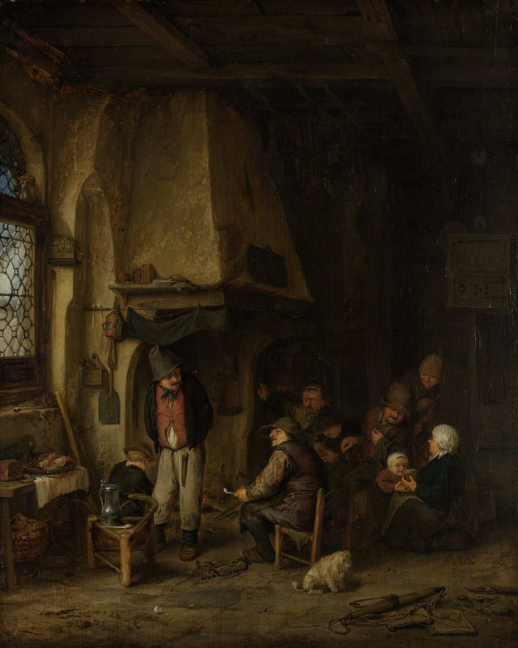 I pattinatori: contadini in un interno, 1650 da Adriaen Jansz. van Ostade