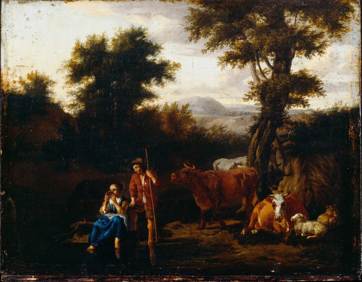 Contadini e Bestiame da Adriaen van de Velde