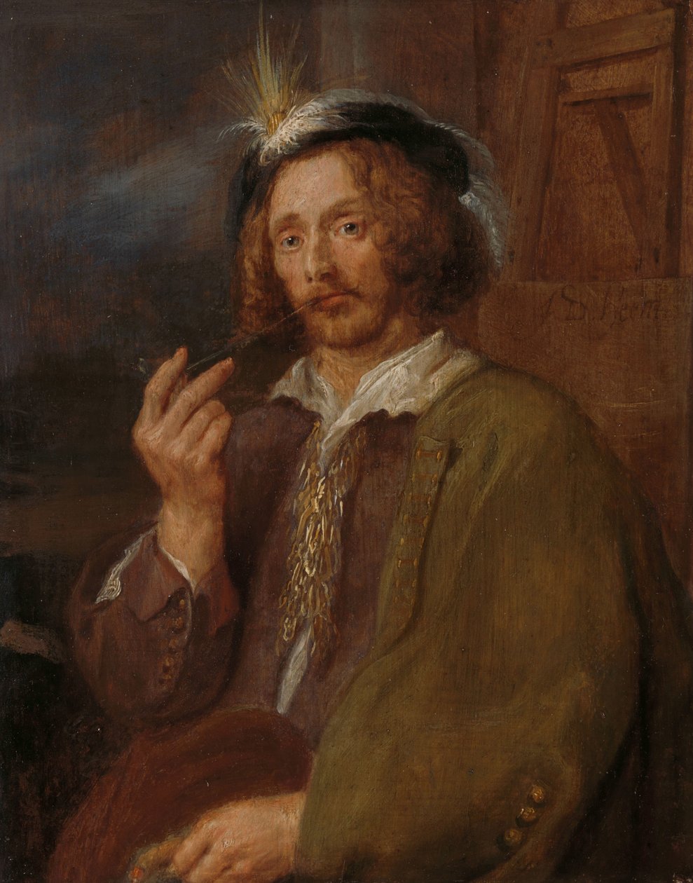 Un pittore che fuma una pipa da Adriaen Brouwer (follower of)