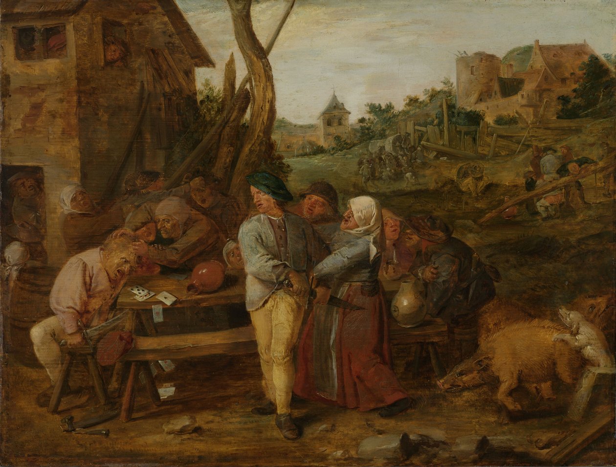 Rissa tra contadini da Adriaen Brouwer