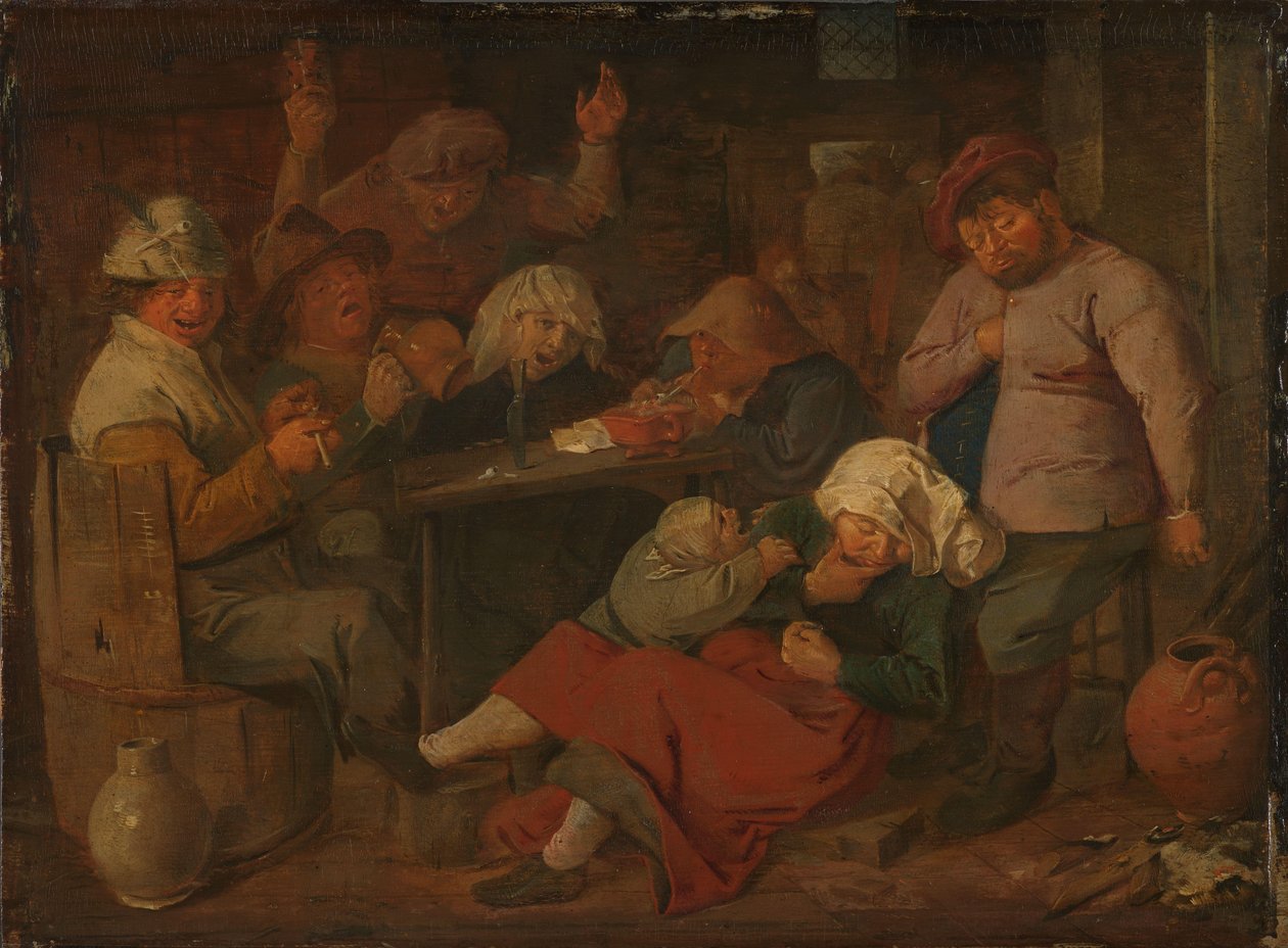 Poveri che Bevono in una Taverna da Adriaen Brouwer