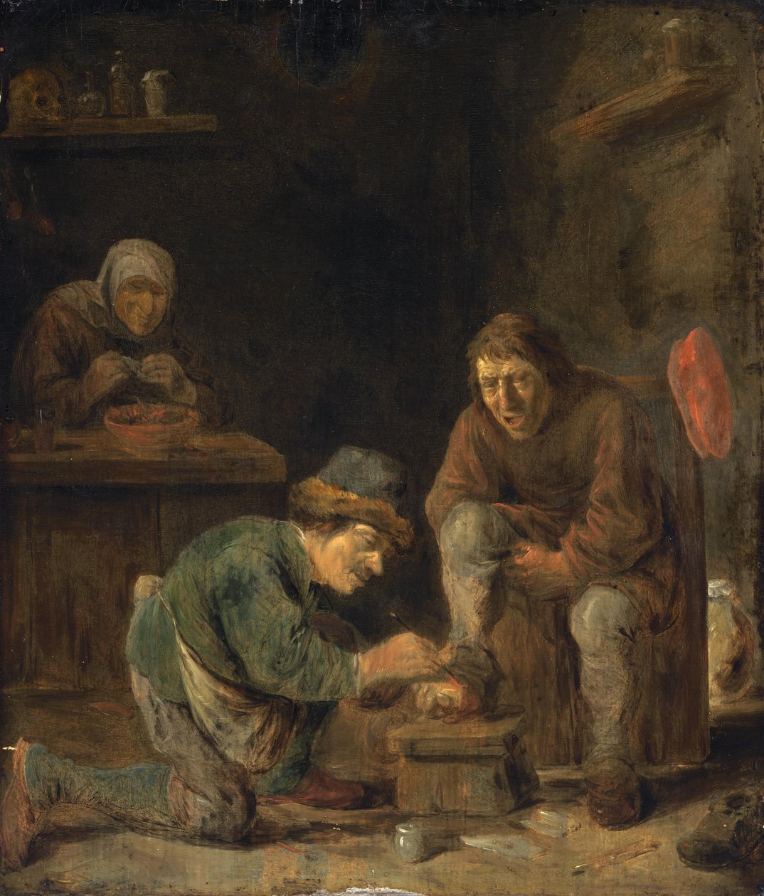 Il medico del piede da Adriaen Brouwer