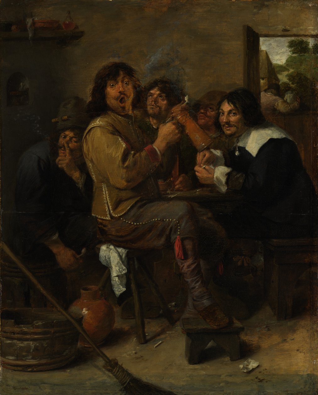 I fumatori, ca. 1636 da Adriaen Brouwer