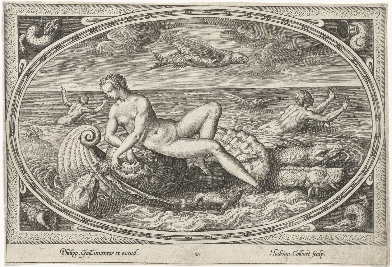 Galatea (Zeegoden) da Adriaen Collaert