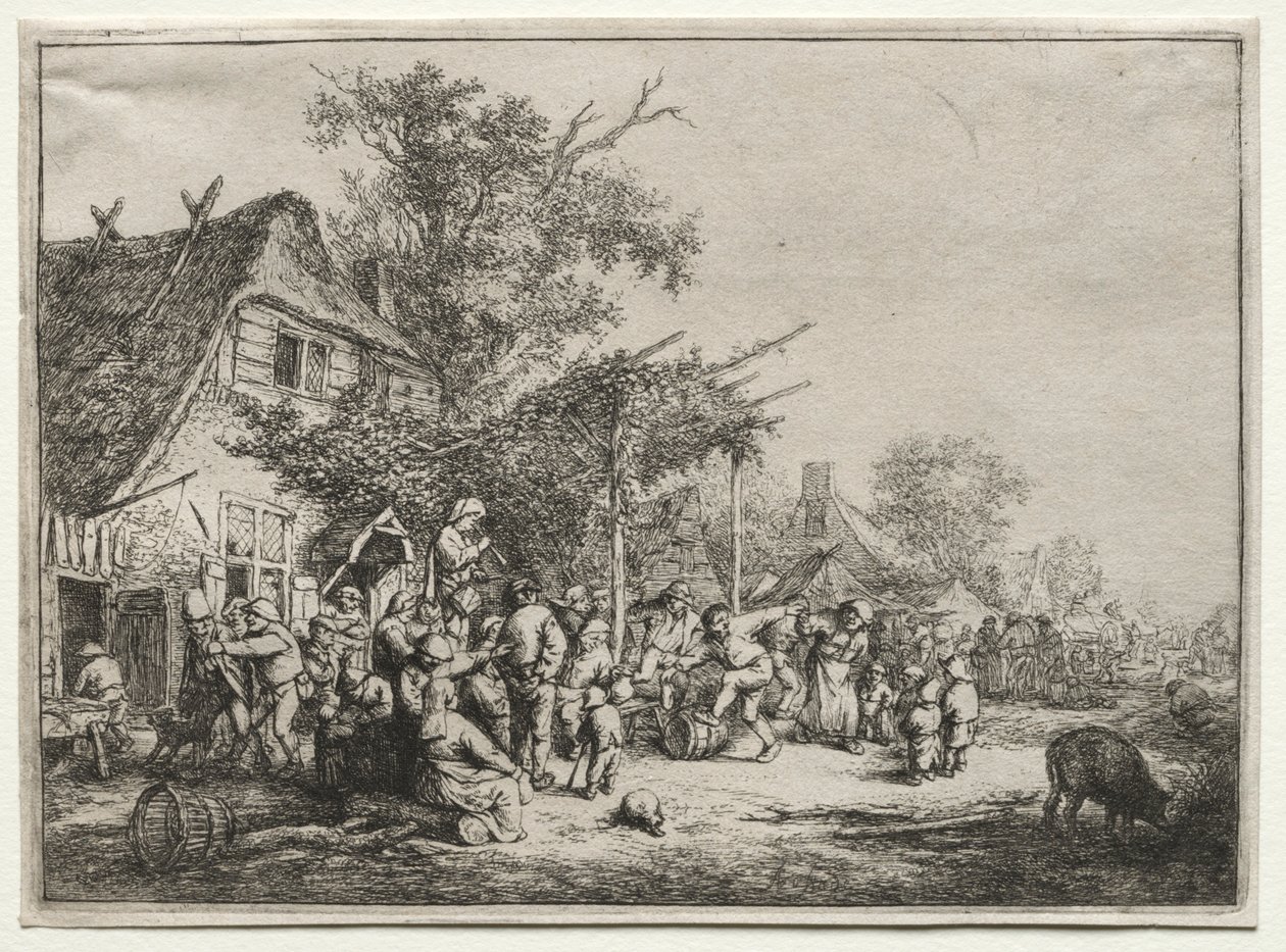 Festival sotto il pergolato da Adriaen Jansz. van Ostade