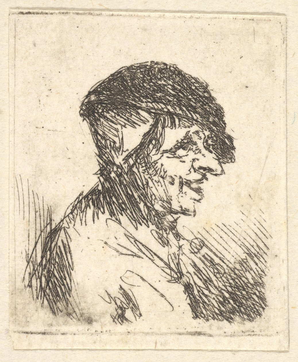 Testa di contadino da Adriaen Jansz. van Ostade