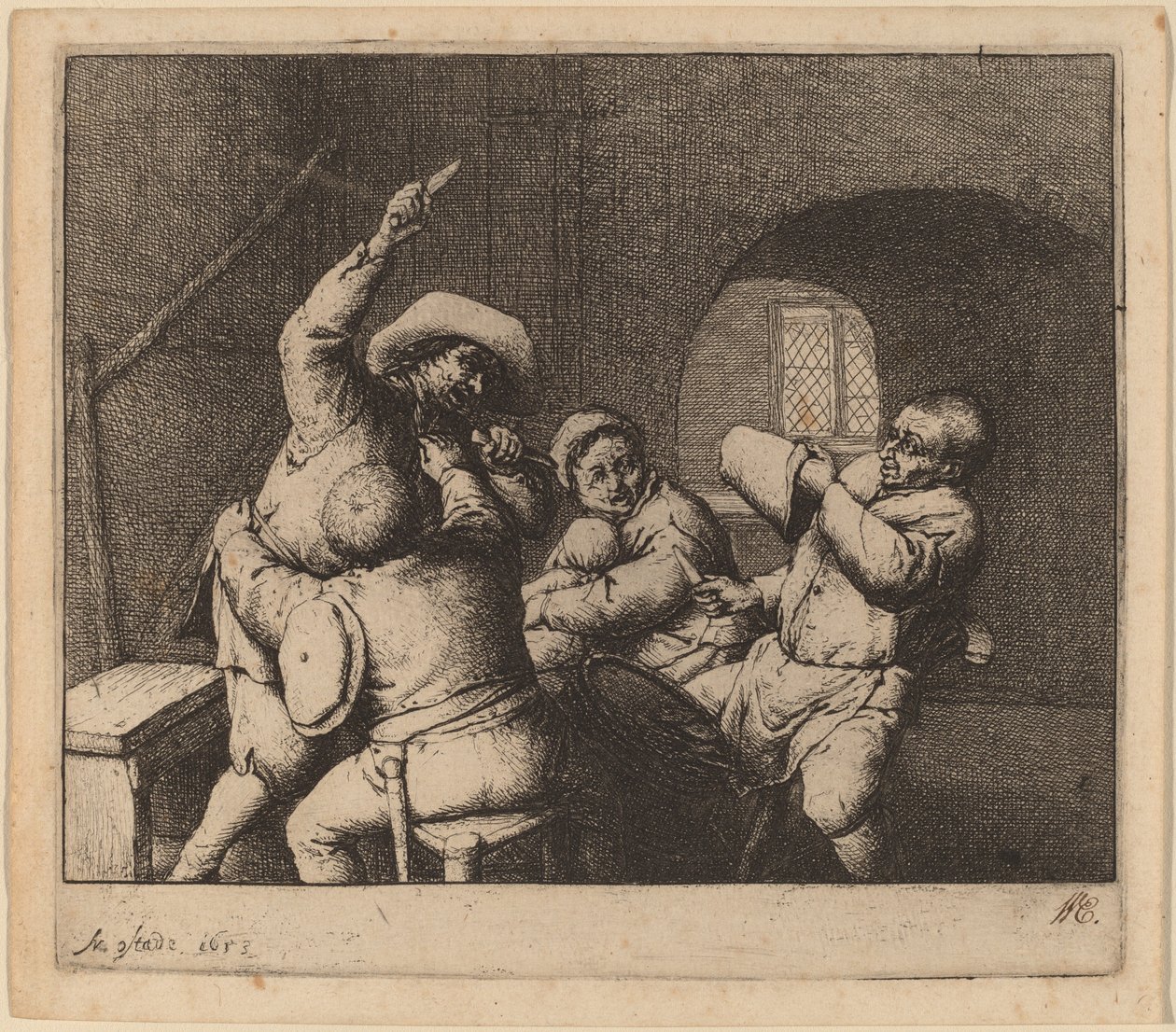 Lite tra contadini da Adriaen van Ostade