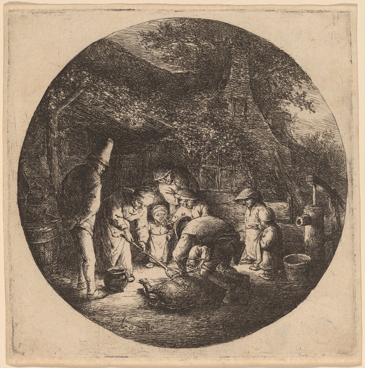 Macellai di maiali da Adriaen van Ostade