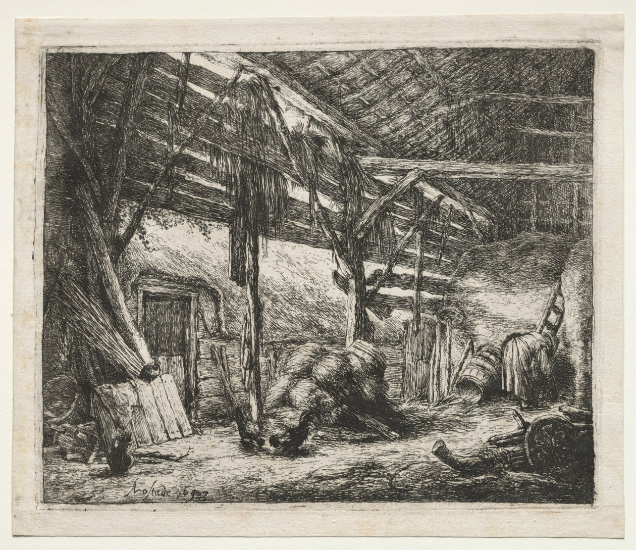 Il Fienile da Adriaen van Ostade