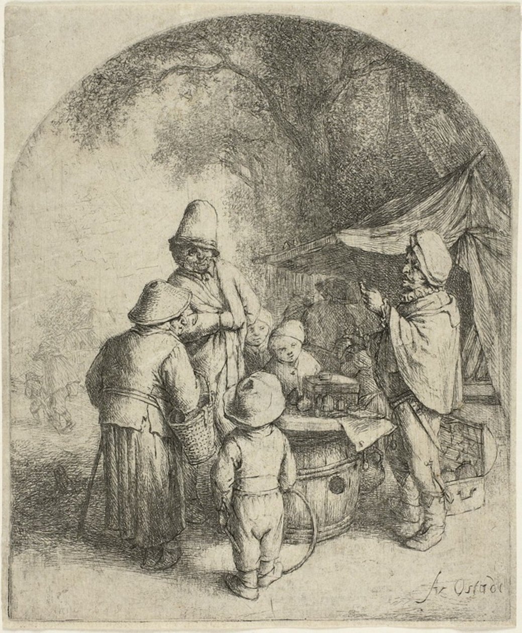 Il ciarlatano da Adriaen van Ostade