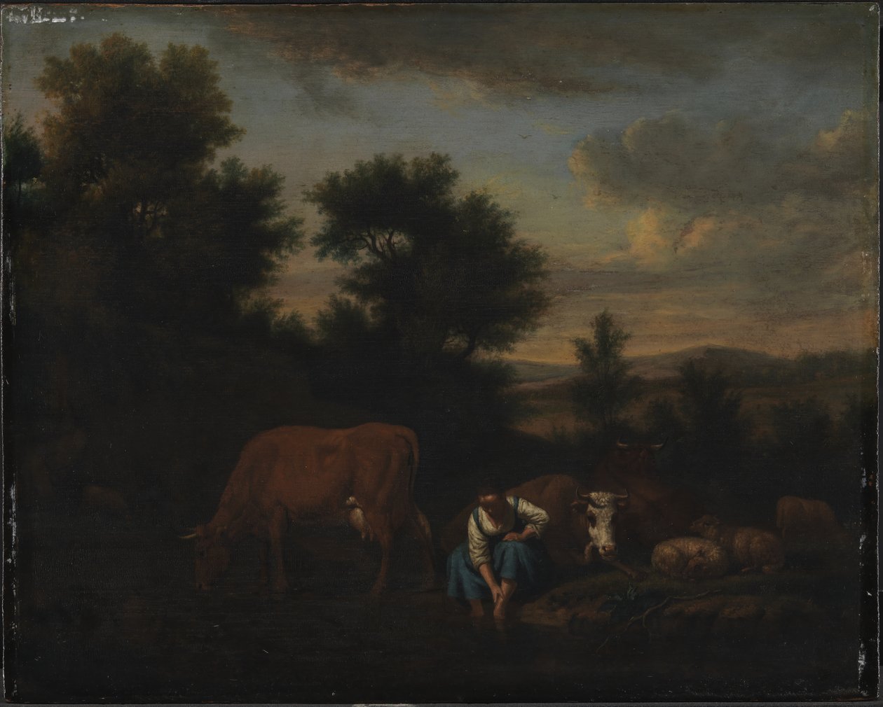 Pastorella con bestiame da Adriaen van de Velde