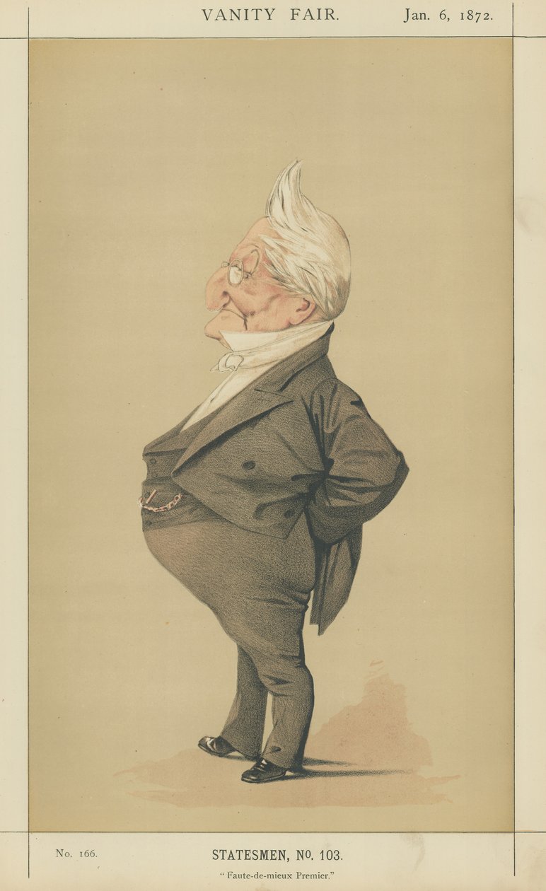 Adolphe Thiers (litografia a colori) da Adriano Cecioni