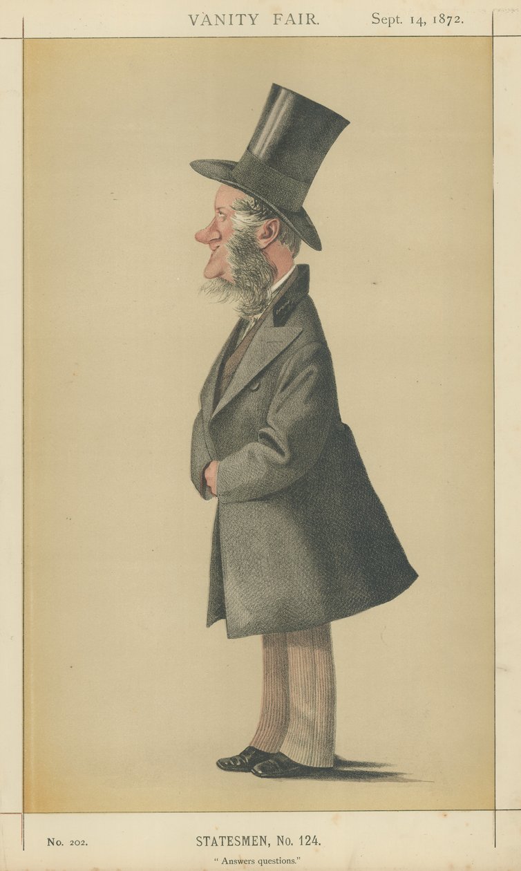 Lord Enfield (litografia a colori) da Adriano Cecioni
