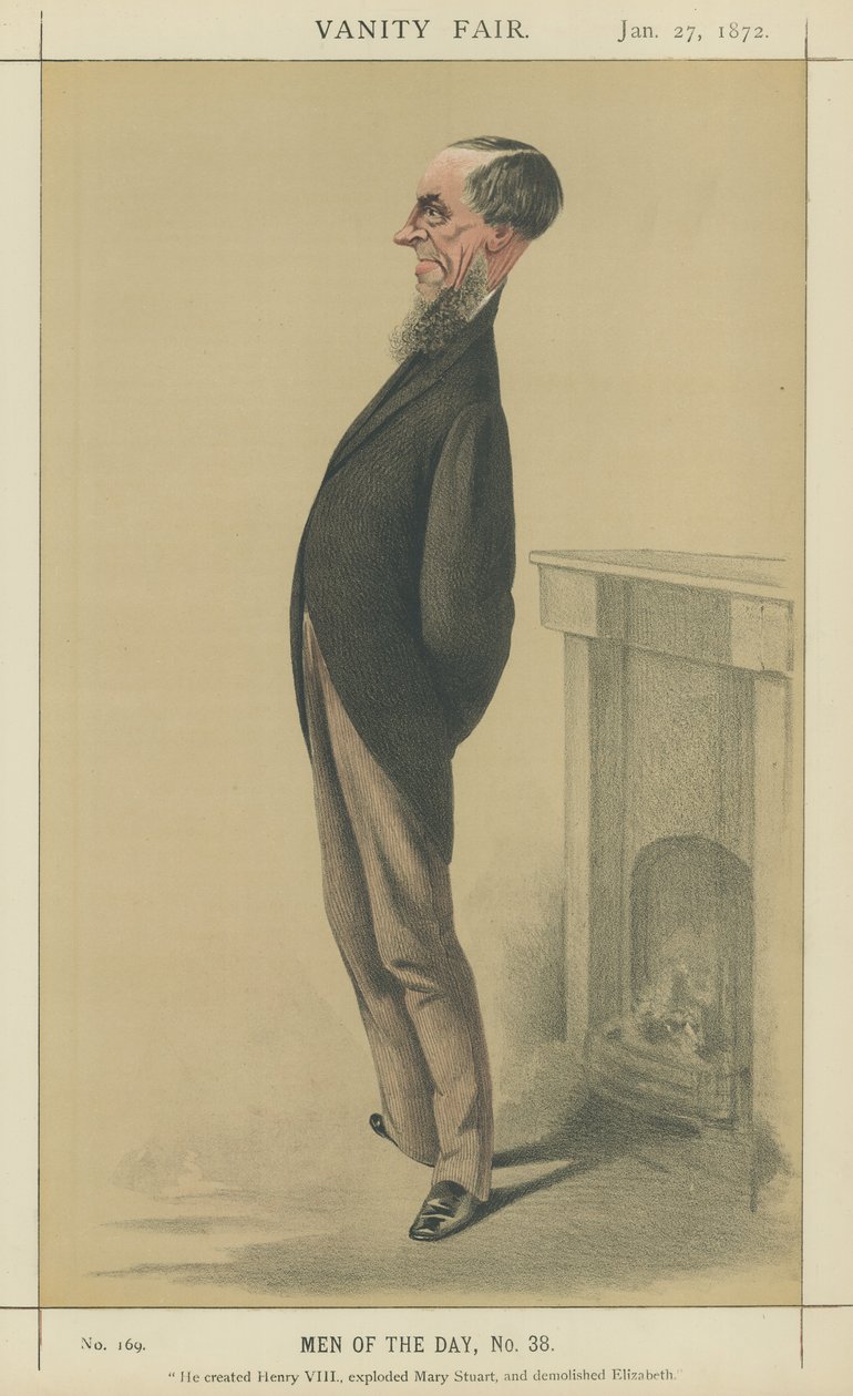 James Anthony Froude (litografia a colori) da Adriano Cecioni