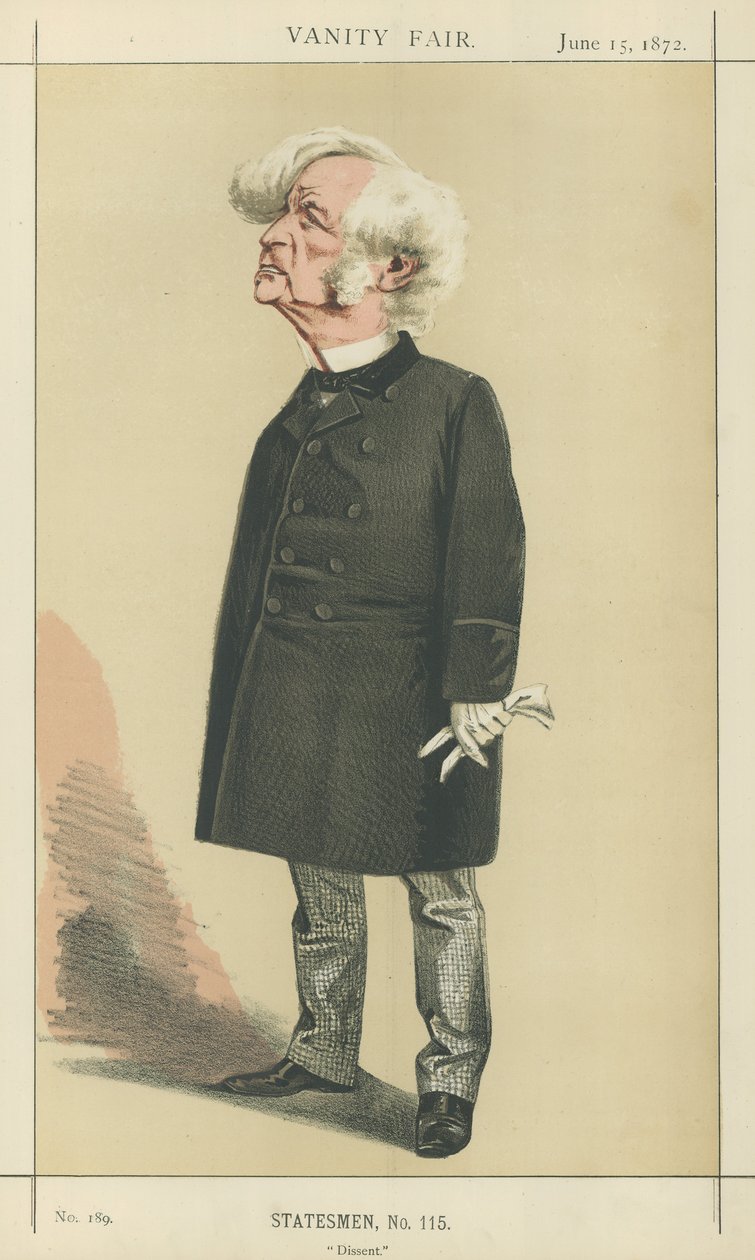Samuel Morley (litografia a colori) da Adriano Cecioni